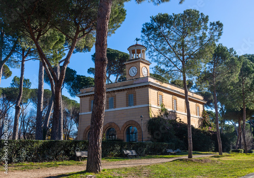 Casino dell'Orologio building in Villa Borghese Park in Rome, Italy photo