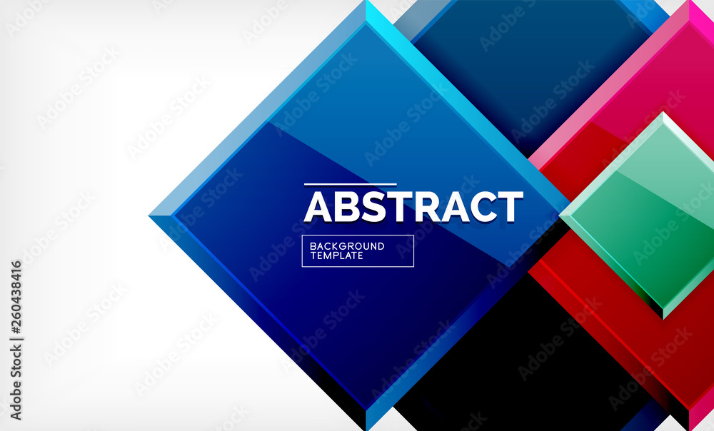 Square abstract background, glossy geometric design Square abstract background, glossy geometric design