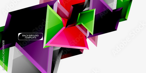 Triangular low poly background design, multicolored triangles. Vector