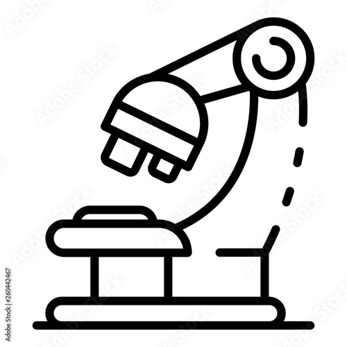 Forensic microscope icon. Outline forensic microscope vector icon for web design isolated on white background