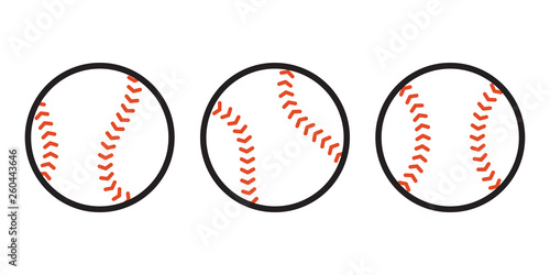 Baseball Ball icon Vector sport symbol illustration cartoon