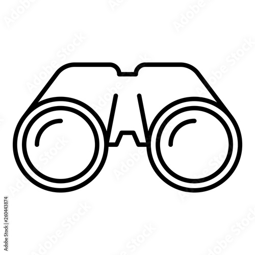 Binoculars icon. Outline binoculars vector icon for web design isolated on white background
