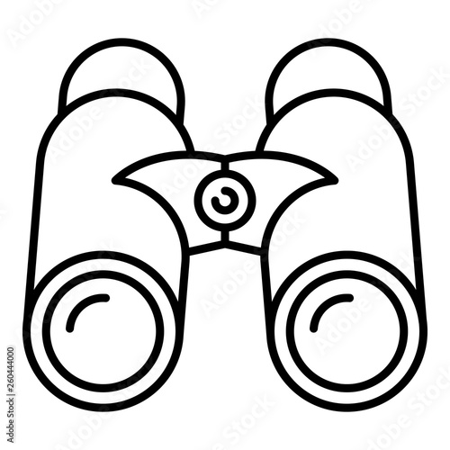 Marine binoculars icon. Outline marine binoculars vector icon for web design isolated on white background