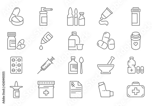 Drugs Icon Set.