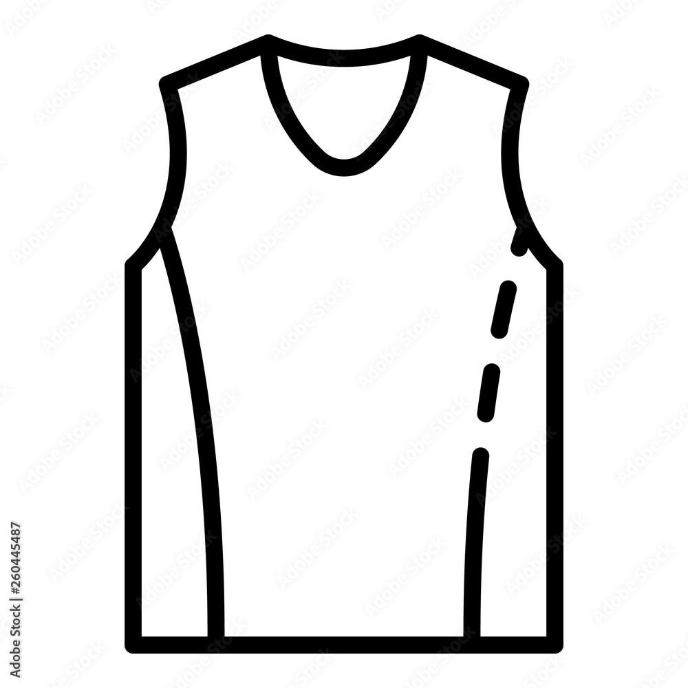Basketball vest icon. Outline basketball vest vector icon for web design isolated on white background Basketball vest icon. Outline basketball vest vector icon for web design isolated on white background