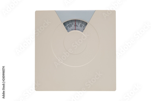 Weight Scale or Bathroom Scale isolated on white