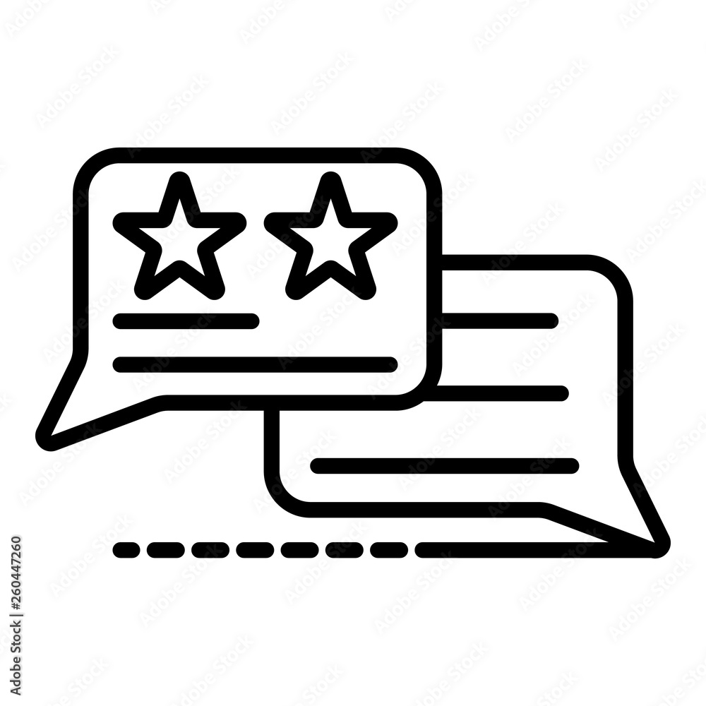 Vote chat icon. Outline vote chat vector icon for web design isolated on white background Vote chat icon. Outline vote chat vector icon for web design isolated on white background