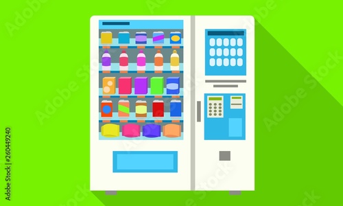 Vending machine icon. Flat illustration of vending machine vector icon for web design