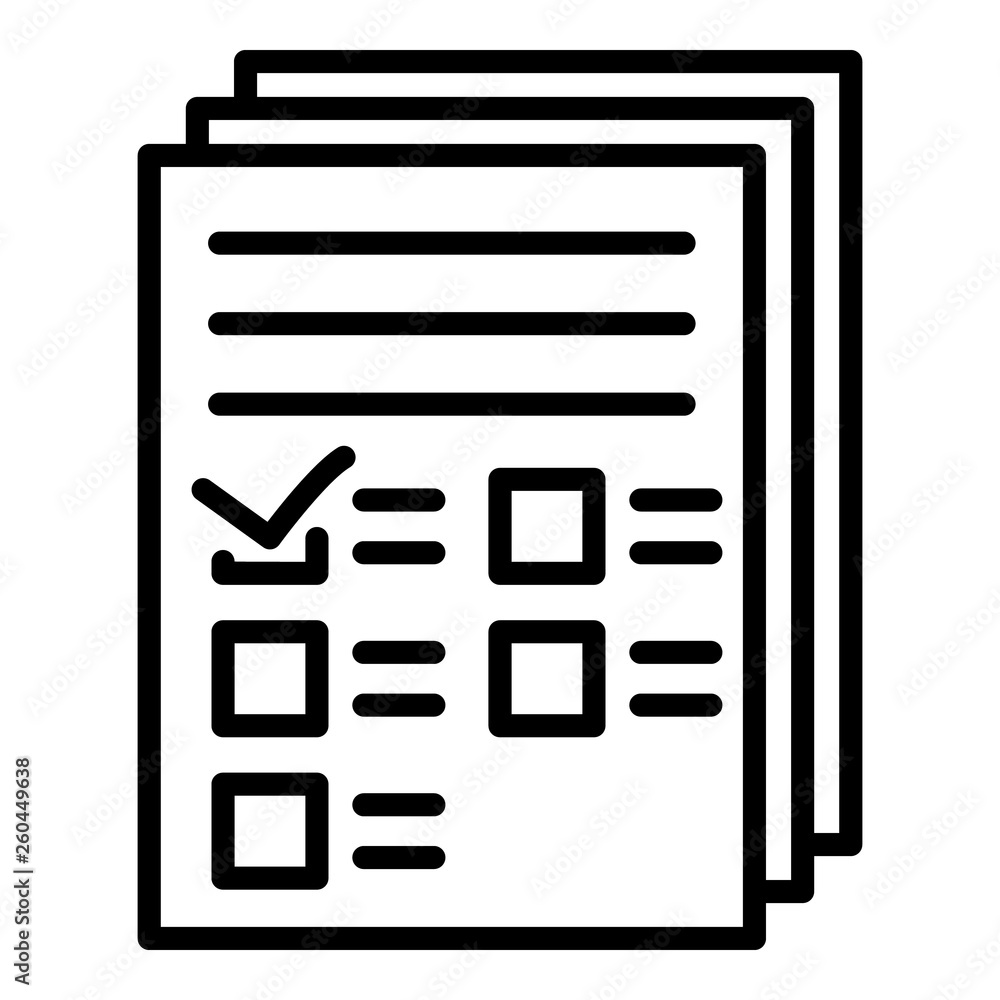 Recruitment papers icon. Outline recruitment papers vector icon for web design isolated on white background Recruitment papers icon. Outline recruitment papers vector icon for web design isolated on white background