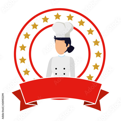 young female chef avatar character