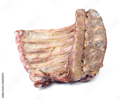 Piece of smoked pork ribs photo