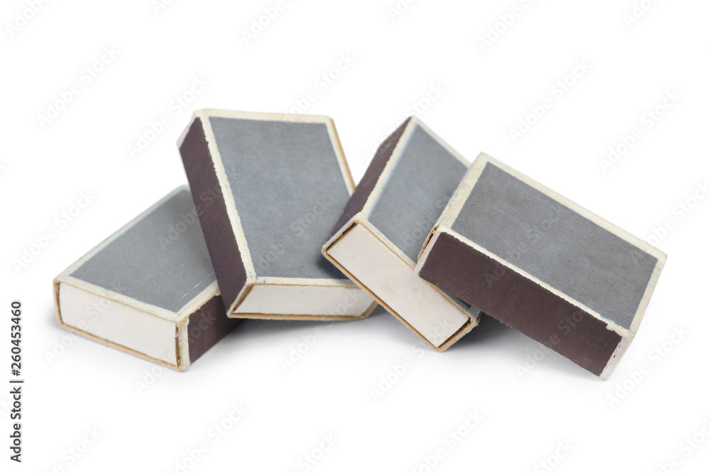 Group of matchboxes isolated Group of matchboxes isolated