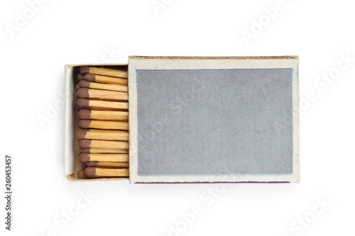 One matchbox isolated photo