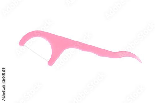 Bild auf Leinwand Pink floss toothpick