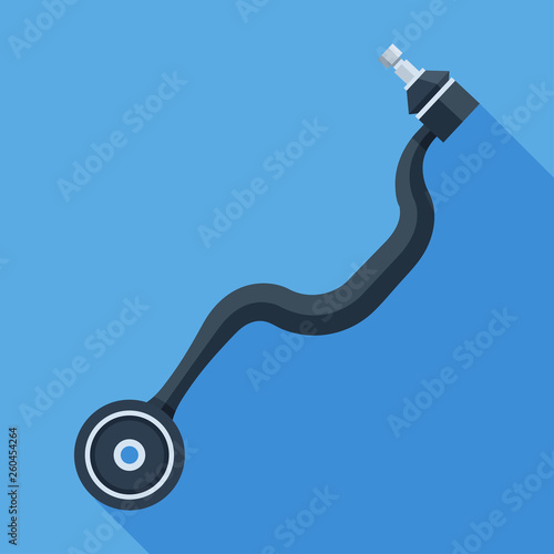 Vector car suspension arm icon. Colorful car parts flat illustration photo