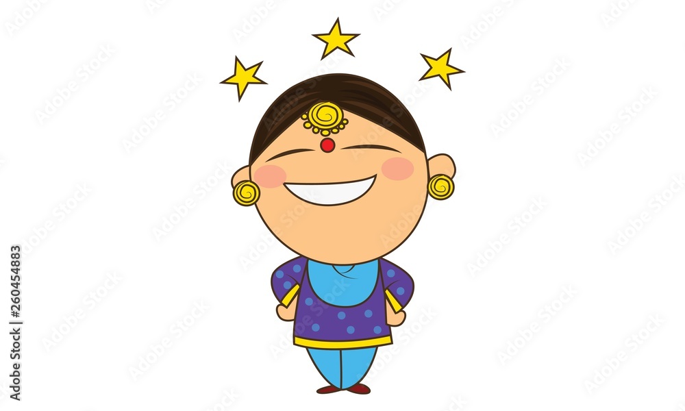 Vector cartoon illustration of punjabi sardarni with stars. Isolated on white background. Stock Vector | Adobe Stock Vector cartoon illustration of punjabi sardarni with stars. Isolated on white background. Stock Vector | Adobe Stock