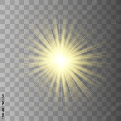 Star explodes on transparent background.