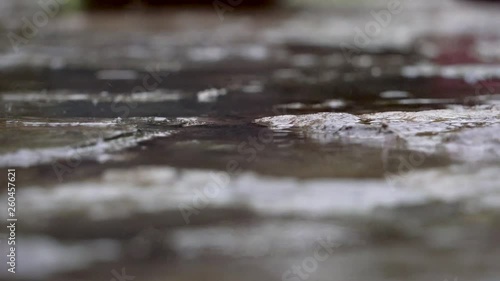 Closeup rain Drops. photo