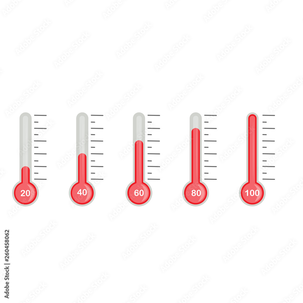 gauges with percents flat design red white gauges with percents flat design red white