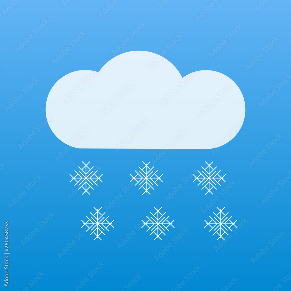 snow weather icon snowflakes falling from clouds snow weather icon snowflakes falling from clouds