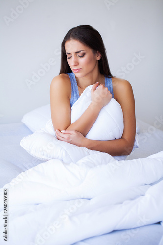 Body Pain. Close Up Of Beautiful Woman Body Having Stomach Ache © Maksymiv Iurii