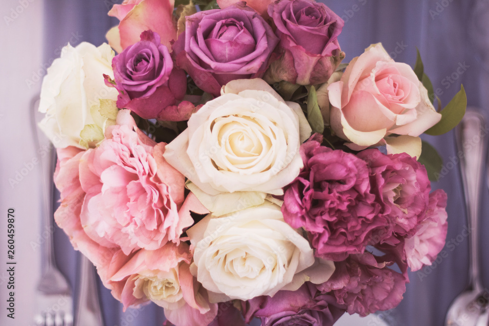 bouquet of pink roses