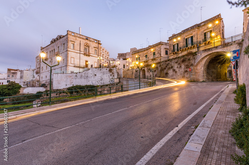 Lichtspuren in der Stadt  Italien