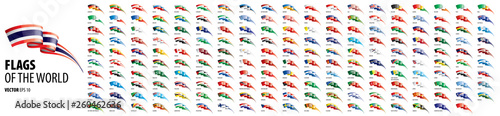 National flags of the countries. Vector illustration on white background