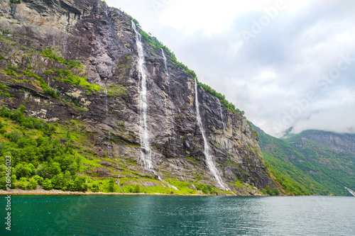 Waterfalls Seven Sisters, Geiranger fjord, Norway