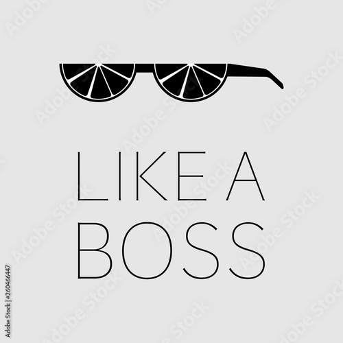 lemon glasses like a boss black and white