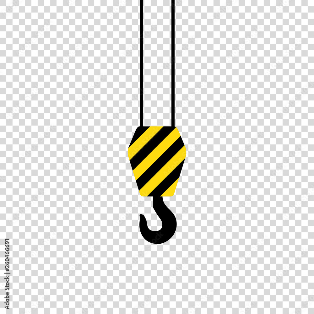 crane hook on empty background black yeloow crane hook on empty background black yeloow