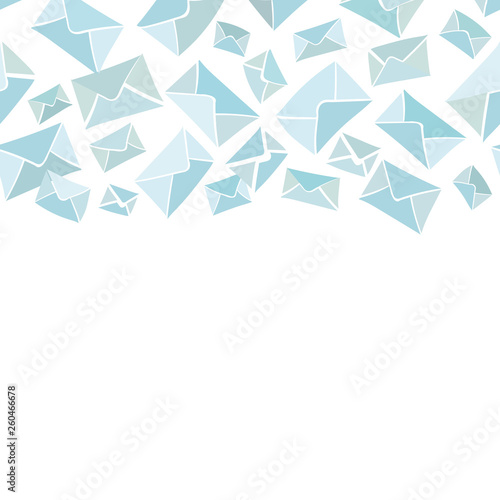 White border with blue envelope.