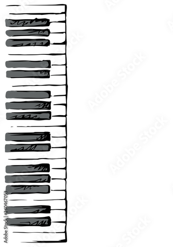 Piano Keys. Vector drawing