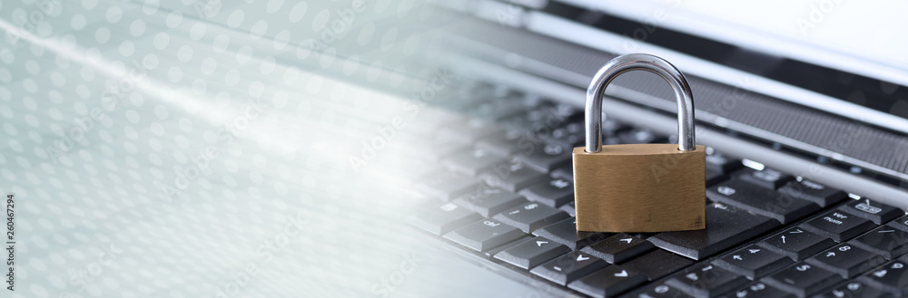Concept of computer security. panoramic banner Concept of computer security. panoramic banner