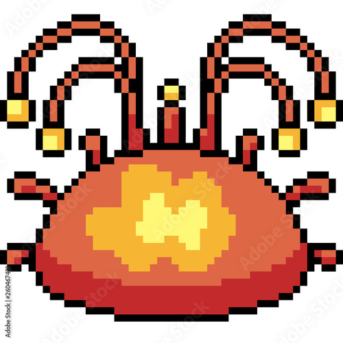 vector pixel art plankton deep sea