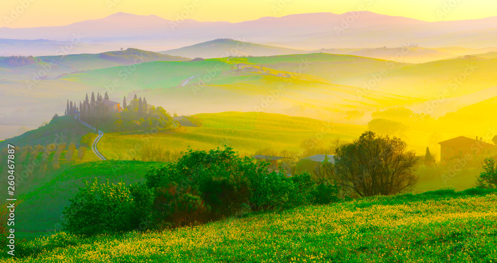 Stunning Landscape in Tuscany, Italy. 