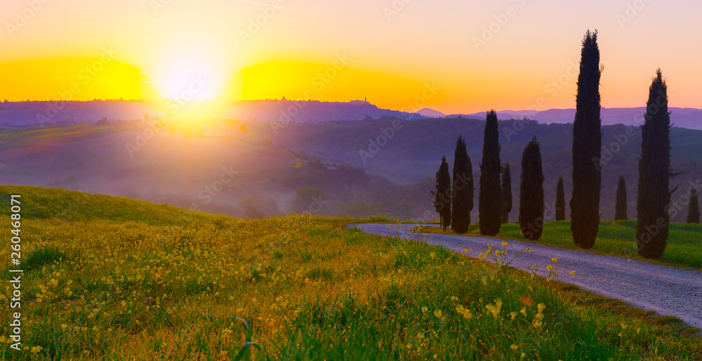 Stunning Landscape in Tuscany, Italy. 