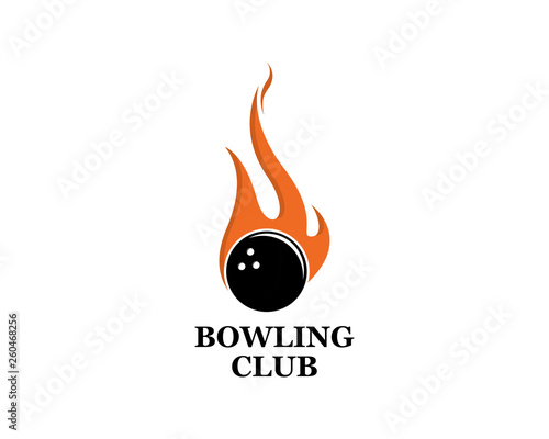Vector set of bowling logos, bowling logo emblems and bowling logo design   elements