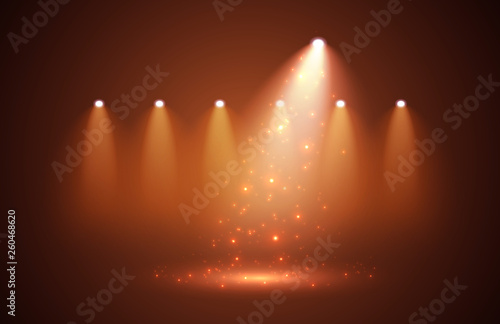 Sparkle with Spotlights on stage for your design.
