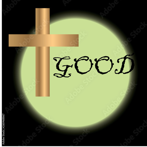 Good Friday vector illustration for christian religious occasion with cross . Can be used for background, greetings, banners, poster, logo, symbol, religious elements and print. - Vector