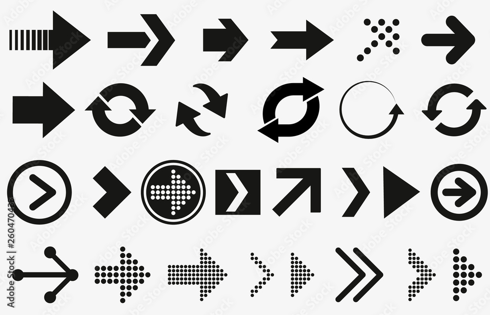 Set of black vector arrows. Arrow icon. Arrow vector icon. Arrow. Arrows vector collection Set of black vector arrows. Arrow icon. Arrow vector icon. Arrow. Arrows vector collection