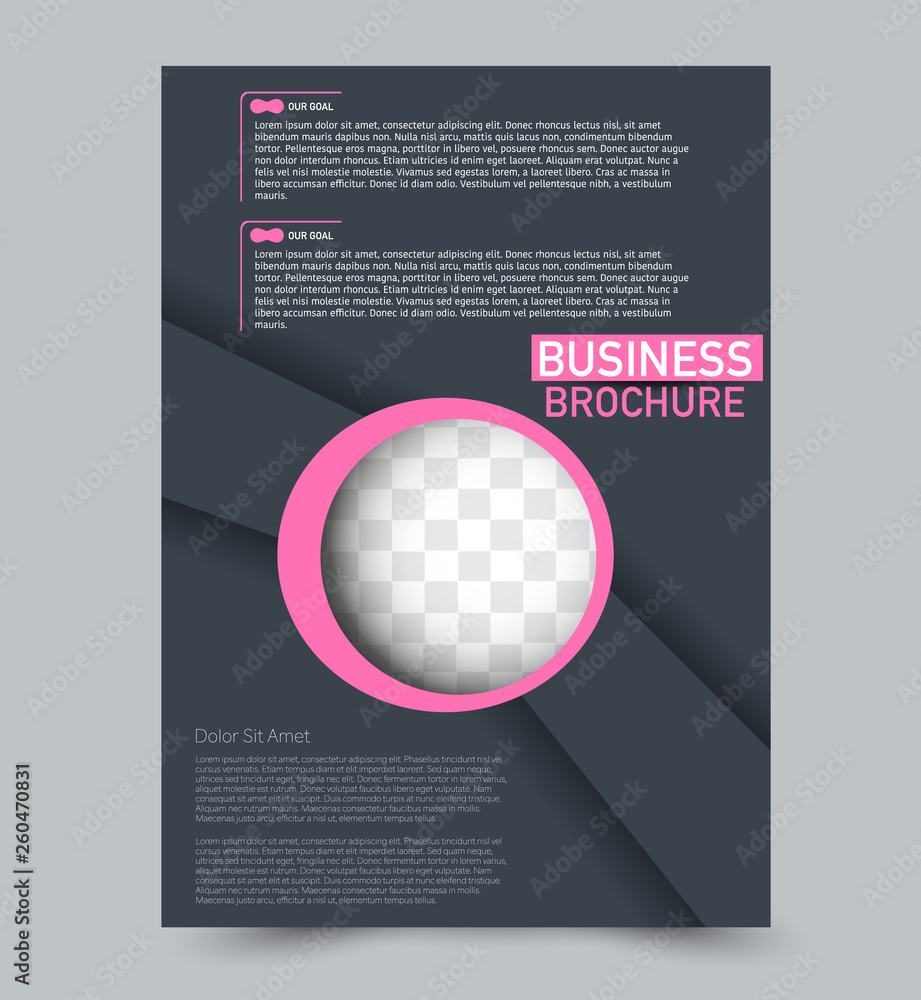 Pink vector flyer template. Abstract brochure design. Annual report cover background. For business, education, advertisement. Editable illustration. Pink vector flyer template. Abstract brochure design. Annual report cover background. For business, education, advertisement. Editable illustration.