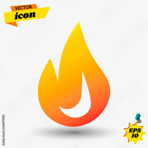 Fire trend icon, symbol social media. Trend button, ui, app, web, symbol, sign. Vector illustration. EPS 10