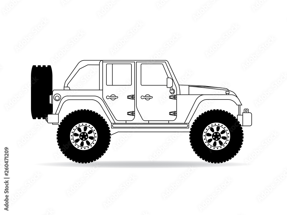 Jeep Geländewagen 4 x 4 Kontur Jeep Geländewagen 4 x 4 Kontur
