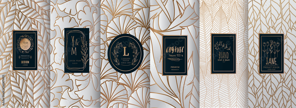 Premium Vector  Luxury brand organic golden logo design