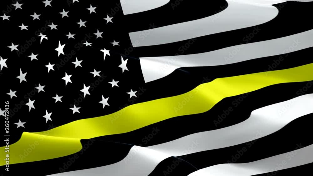 Thin Gold Line American Flag. Flag Representing 911 and other first responder communications dispatchers. Thin Gold Line Three Stripe. USA American 911 Flag. emergency medical responder video footage 