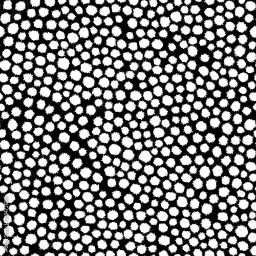 Seamless black&white pattern with circles