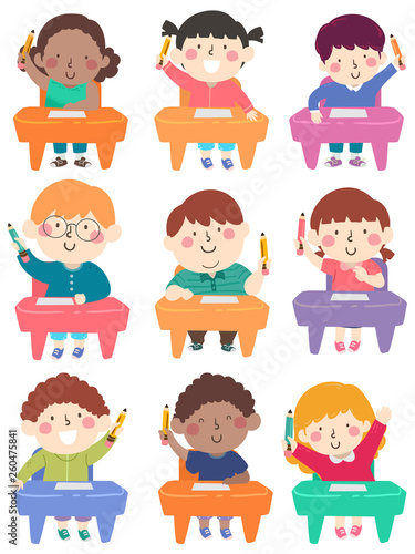 Kids Class Seats Hold Penci...