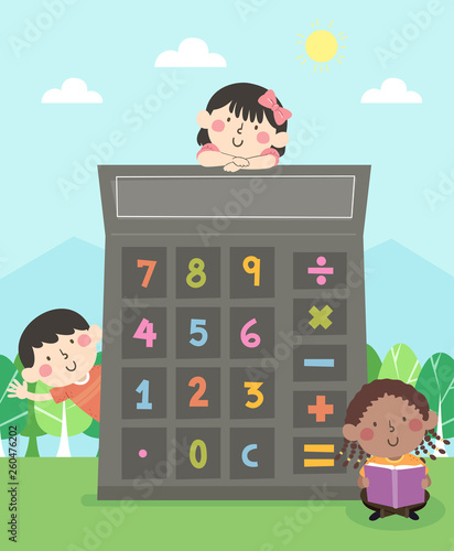 Kids Numbers Calculator Ill...