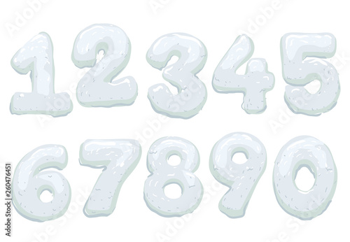 Snow Form Numbers Illustration